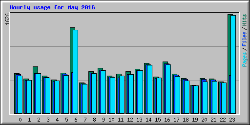 Hourly usage for May 2016