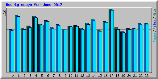 Hourly usage for June 2017