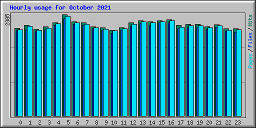 Hourly usage for October 2021