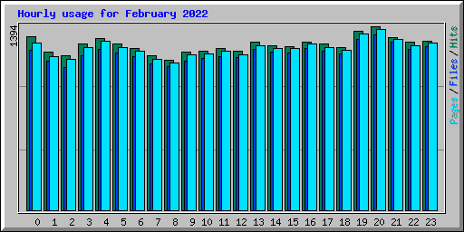Hourly usage for February 2022