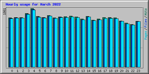 Hourly usage for March 2022