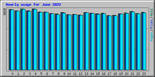 Hourly usage for June 2022