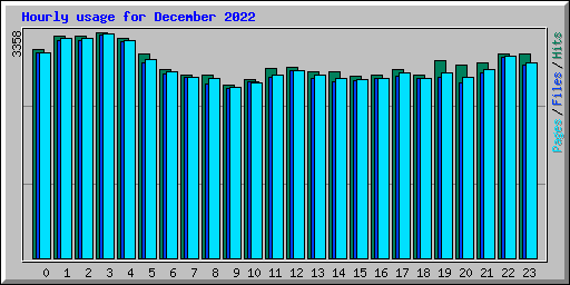 Hourly usage for December 2022