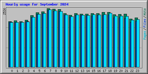 Hourly usage for September 2024